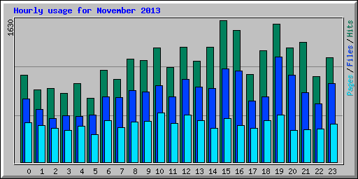 Hourly usage for November 2013