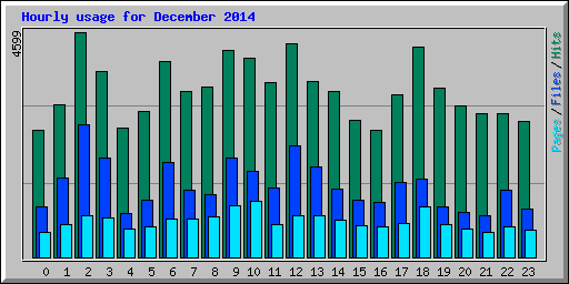 Hourly usage for December 2014