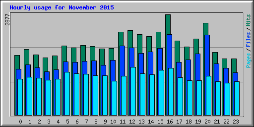 Hourly usage for November 2015