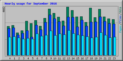 Hourly usage for September 2016