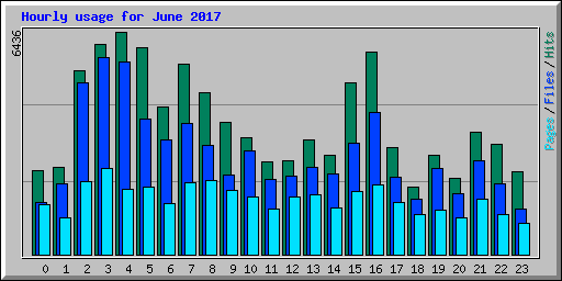Hourly usage for June 2017