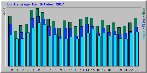 Hourly usage for October 2017