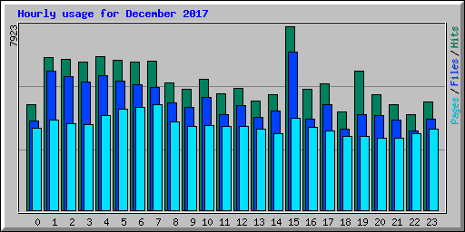Hourly usage for December 2017